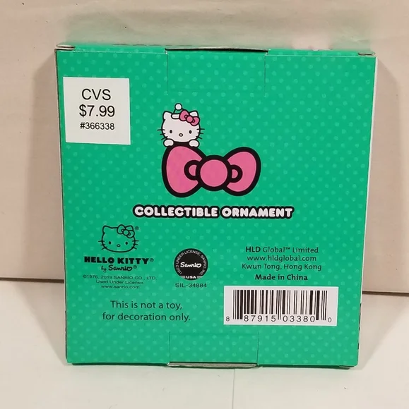 Hello Kitty Metal Christmas Ornament Collectible with Fine European Crystals - Picture 4 of 4